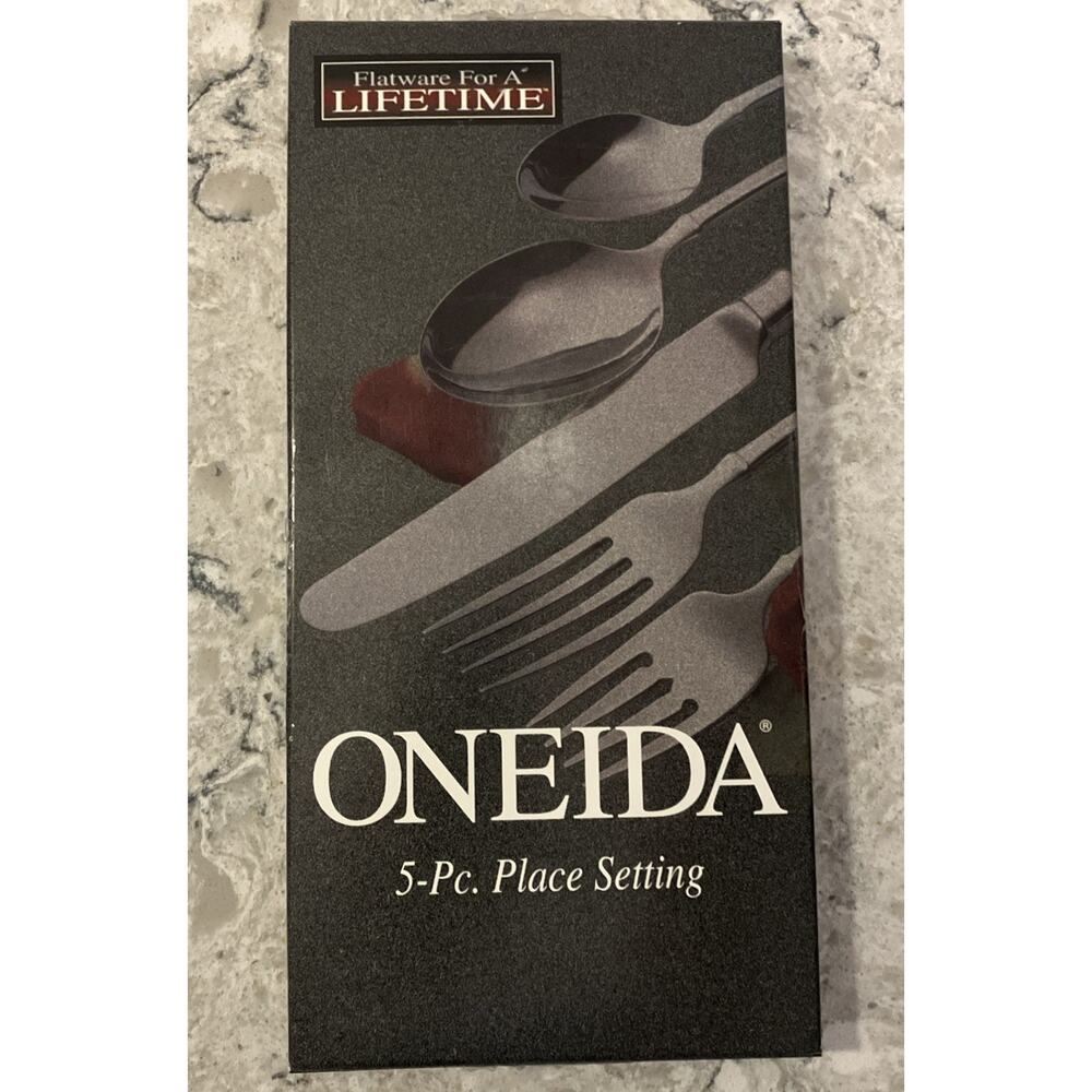 Oneida FROSTFIRE 5 Piece Place Setting Stainless Steel Flatware USA 6 AVAILABLE